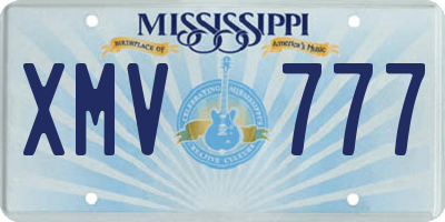 MS license plate XMV777