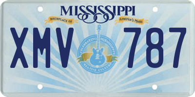 MS license plate XMV787