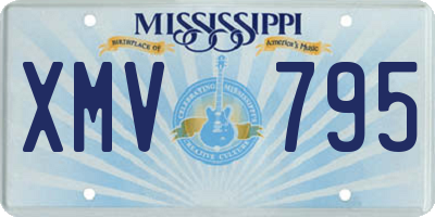 MS license plate XMV795