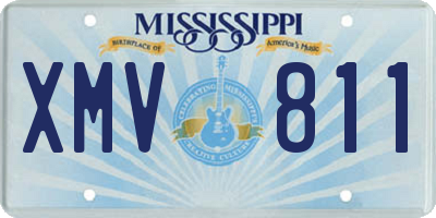 MS license plate XMV811