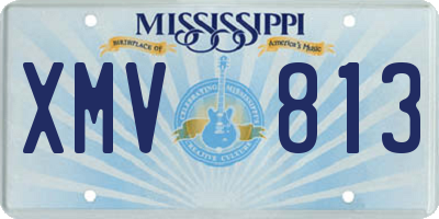MS license plate XMV813