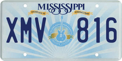 MS license plate XMV816