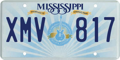 MS license plate XMV817
