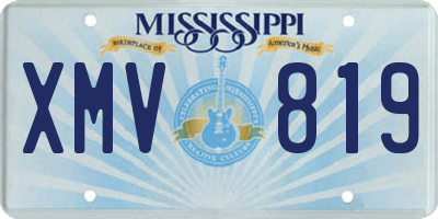 MS license plate XMV819