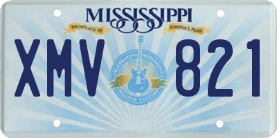 MS license plate XMV821