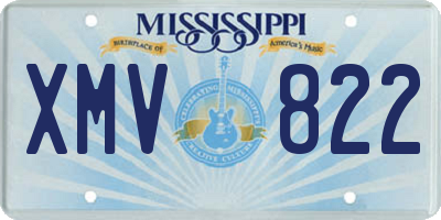 MS license plate XMV822