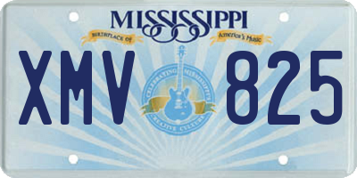 MS license plate XMV825
