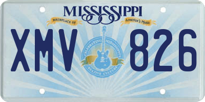 MS license plate XMV826