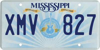 MS license plate XMV827