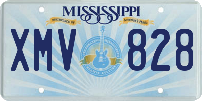 MS license plate XMV828