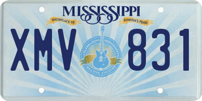 MS license plate XMV831