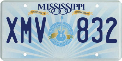 MS license plate XMV832