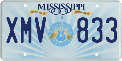 MS license plate XMV833