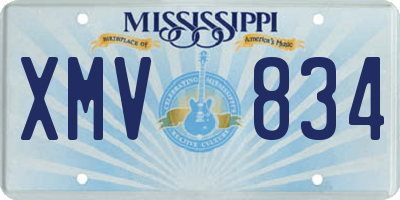 MS license plate XMV834