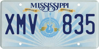 MS license plate XMV835