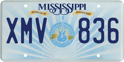 MS license plate XMV836