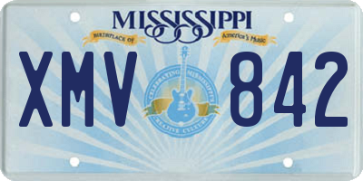MS license plate XMV842