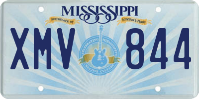 MS license plate XMV844