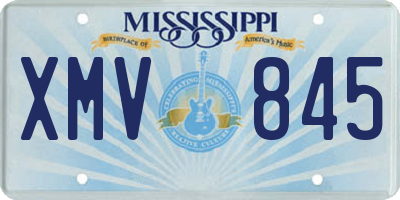 MS license plate XMV845