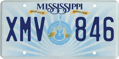 MS license plate XMV846