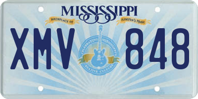 MS license plate XMV848