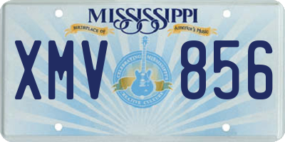 MS license plate XMV856