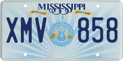 MS license plate XMV858