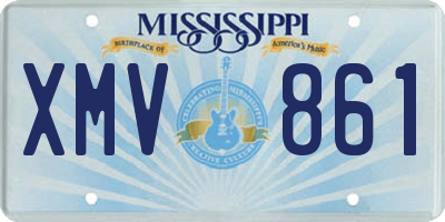 MS license plate XMV861