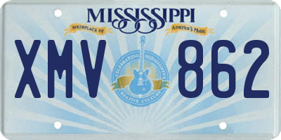 MS license plate XMV862