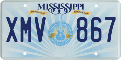 MS license plate XMV867