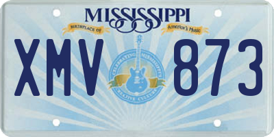 MS license plate XMV873