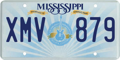 MS license plate XMV879