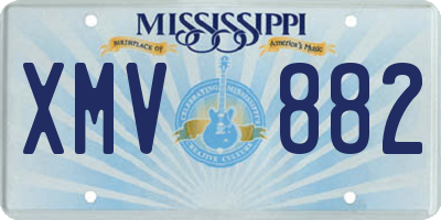 MS license plate XMV882