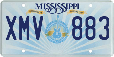 MS license plate XMV883