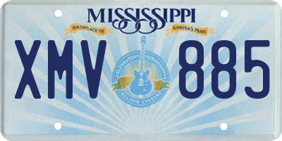 MS license plate XMV885