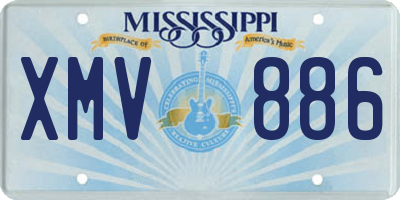 MS license plate XMV886