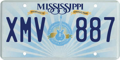 MS license plate XMV887
