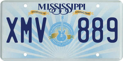 MS license plate XMV889