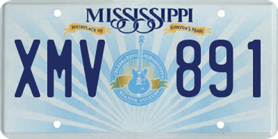 MS license plate XMV891