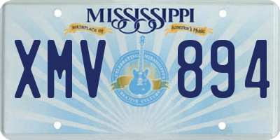 MS license plate XMV894