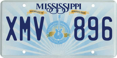 MS license plate XMV896