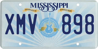 MS license plate XMV898