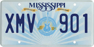 MS license plate XMV901
