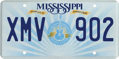 MS license plate XMV902