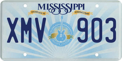 MS license plate XMV903