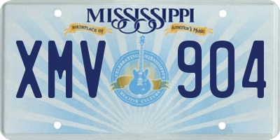 MS license plate XMV904