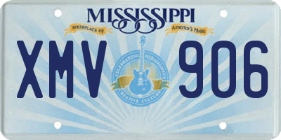 MS license plate XMV906