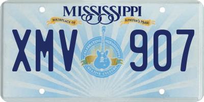 MS license plate XMV907