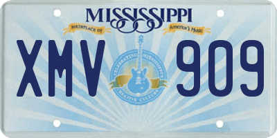 MS license plate XMV909