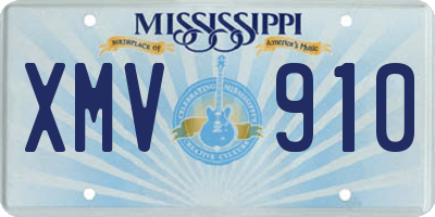 MS license plate XMV910